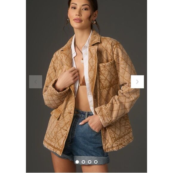 Anthropologie Young Fabulous & Broke Walker Quilted Shacket - Picture 2 of 14